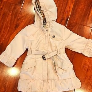 Light pink Burberry little girl jacket